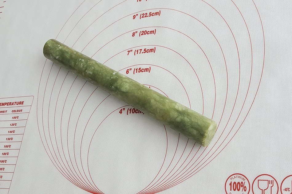 Lucky Gourd Marble Dough Roller Chinese Jade Stone Rolling Pins N2