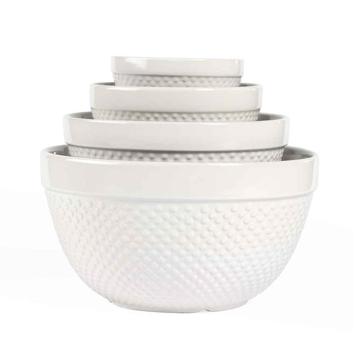 4 Piece Hobnail Mixing Bowl Set