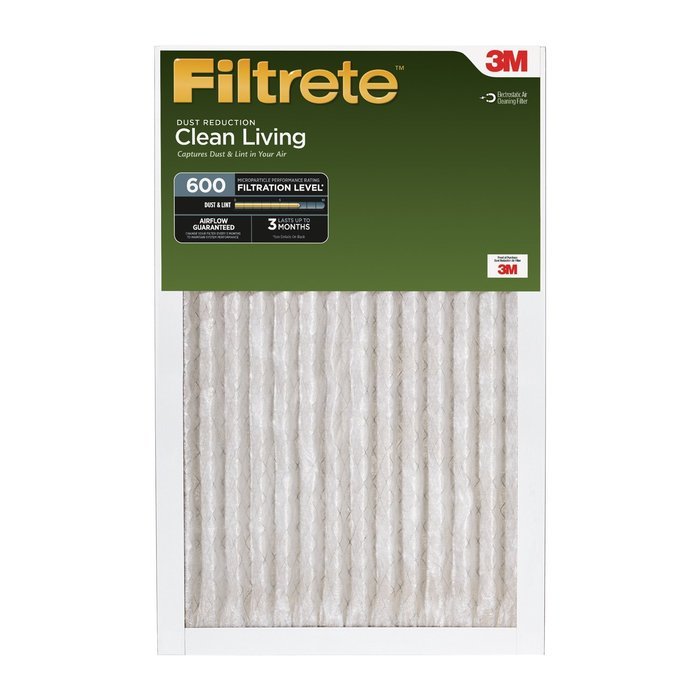 Filtrete Clean Living Dust Reduction, MPR 600, 12 x 24 x 1-Inches, 6-Pack