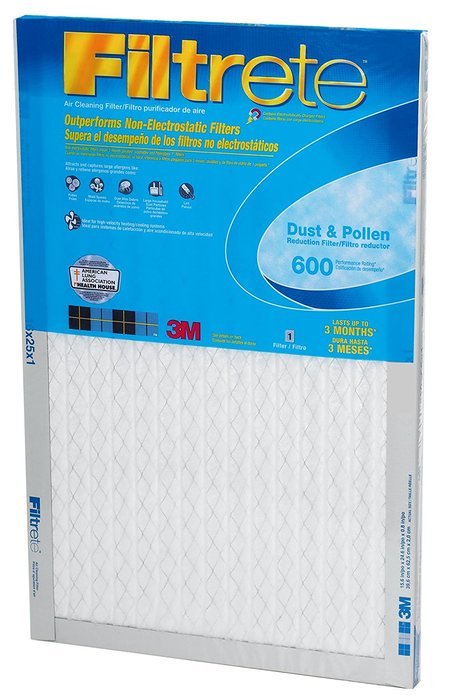 Filtrete Clean Living Dust Reduction, MPR 600, 12 x 24 x 1-Inches, 6-Pack N3