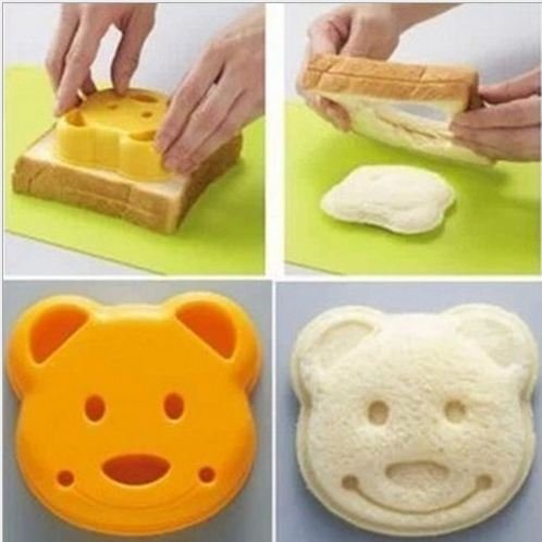 LingStar Home Decor 1 Pcs DIY Cute Bear Sandwich Bread Dessert Rice Toast Stamp Mold Cutter Tool Kit