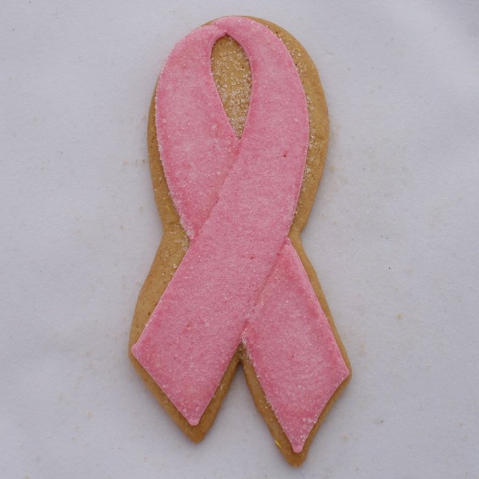Pink Ribbon Cookie and Fondant Cutter - Ann Clark - 5.5 Inches - US Tin Plated Steel N2