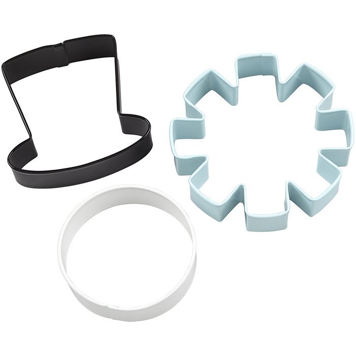 Wilton 2308-5072 3-Piece Christmas Snowman Metal Cookie Cutter Set N2