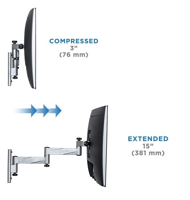 Mount-It! RV TV Mount, Lockable Full Motion TV Wall Mount Designed Specifically for RV or Mobile Home Use Single... N8