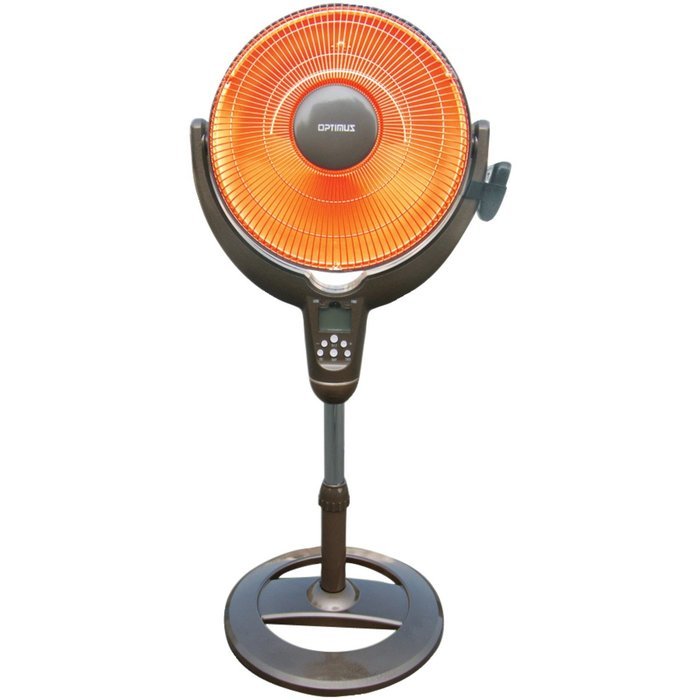 Optimus H-4501 14-Inch Oscillitating Pedestal Digital Dish Heater with Remote