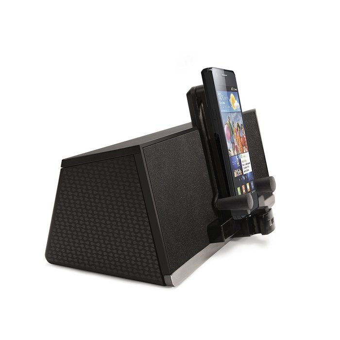 iLuv iMM377BLK MobiAir Bluetooth Stereo Speaker Dock for Smartphones with Micro-USB Charging, Black N2