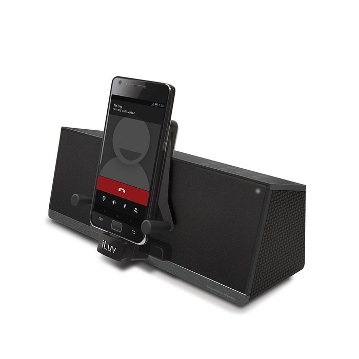 iLuv iMM377BLK MobiAir Bluetooth Stereo Speaker Dock for Smartphones with Micro-USB Charging, Black N5