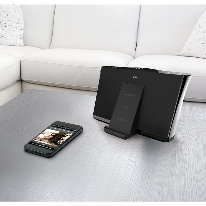 iLuv iMM377BLK MobiAir Bluetooth Stereo Speaker Dock for Smartphones with Micro-USB Charging, Black N32
