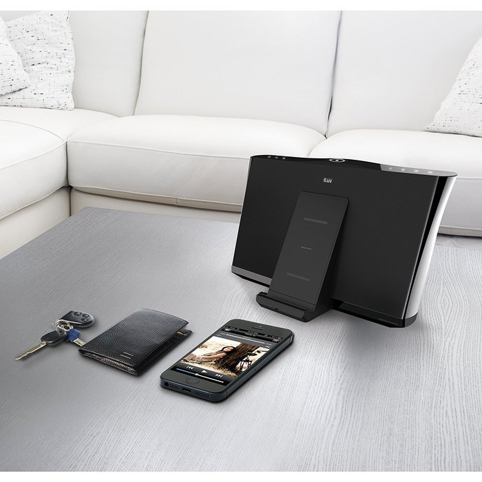 iLuv iMM377BLK MobiAir Bluetooth Stereo Speaker Dock for Smartphones with Micro-USB Charging, Black N33