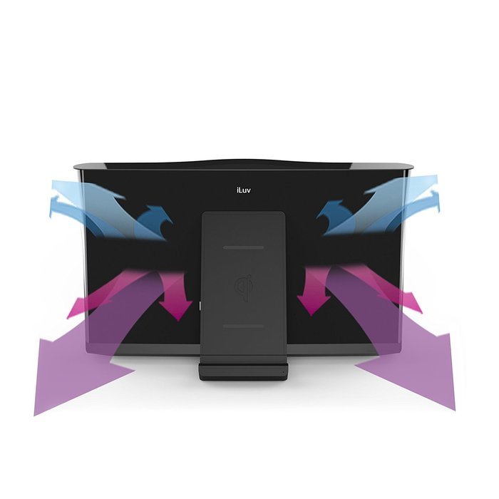 iLuv iMM377BLK MobiAir Bluetooth Stereo Speaker Dock for Smartphones with Micro-USB Charging, Black N35