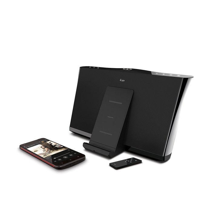 iLuv iMM377BLK MobiAir Bluetooth Stereo Speaker Dock for Smartphones with Micro-USB Charging, Black N37