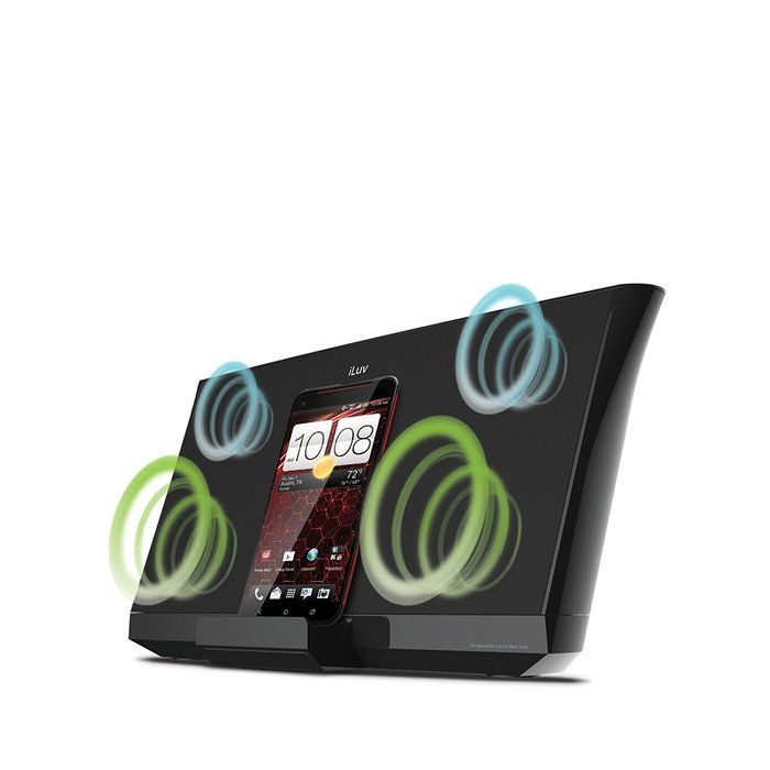 iLuv iMM377BLK MobiAir Bluetooth Stereo Speaker Dock for Smartphones with Micro-USB Charging, Black N38