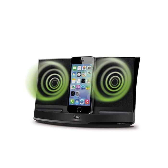 iLuv iMM377BLK MobiAir Bluetooth Stereo Speaker Dock for Smartphones with Micro-USB Charging, Black N44
