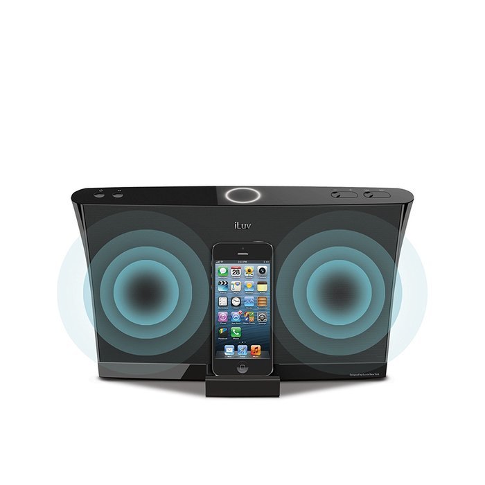 iLuv iMM377BLK MobiAir Bluetooth Stereo Speaker Dock for Smartphones with Micro-USB Charging, Black N54