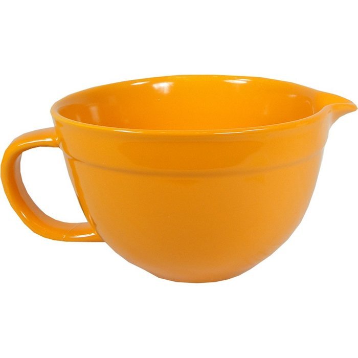 Green Stoneware Batter Mixing Bowl