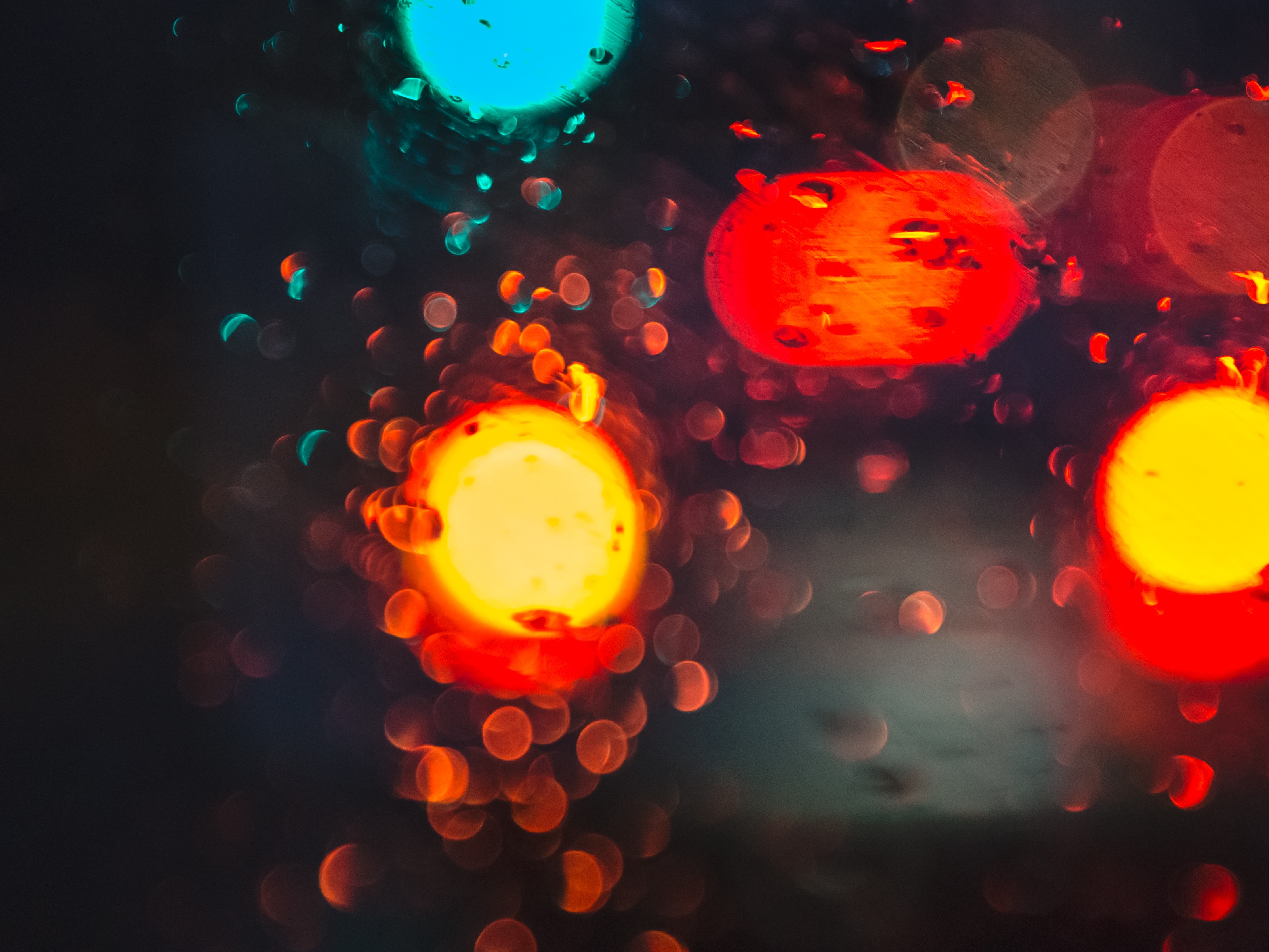 Light rain car bokeh blur free image download