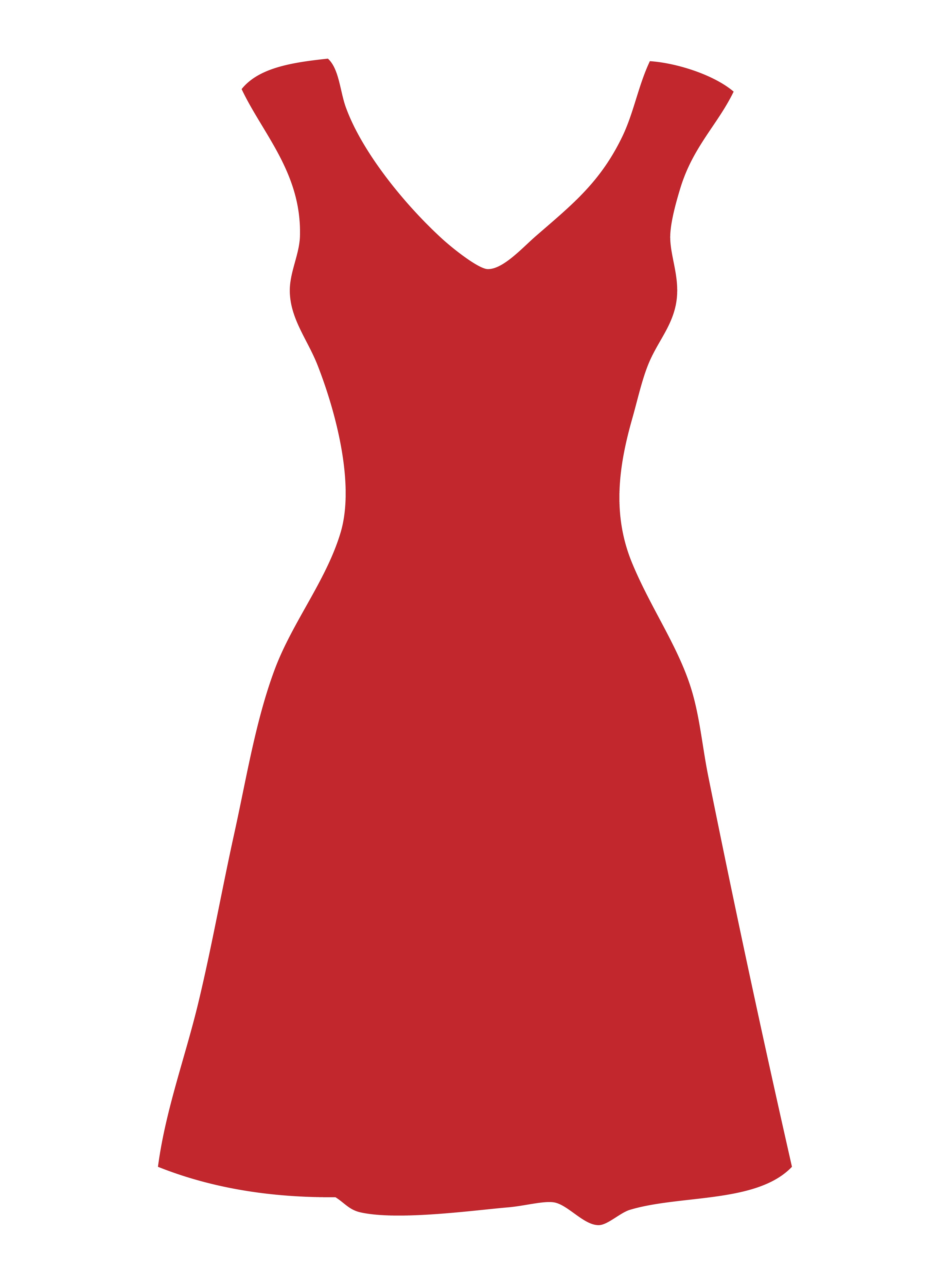 Red dress on a white background free image download
