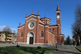 church of verderio parish spires tower building