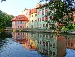 bydgoszcz venice brda river white and rose houses