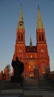 Photo of Basilica church at sunset
