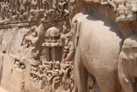 ancient stone cut architecture, mamallapuram