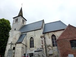 old church building with tower