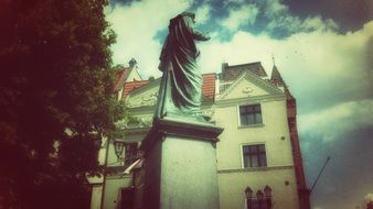 the monument of Nicolaus Copernicus in Torun