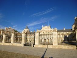 Entrance of aranjuez royal palace in Spain