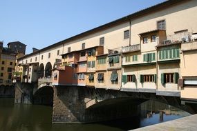 Houses on a bridge in Venice