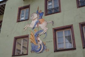 interesting home facade in rottweil germany
