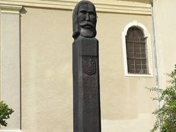 wooden memorial of Balint Torok in Hungary