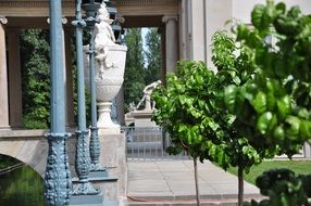 green park łazienkowski in warsaw poland