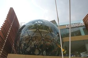 glass ball on show in Milan