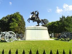 sculpture of Andrew Jackson at Memorial Park