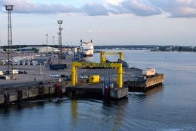 Port in the rostock city in Germany