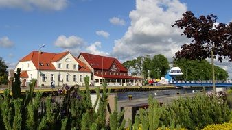 bridge in city, poland, Darlowo