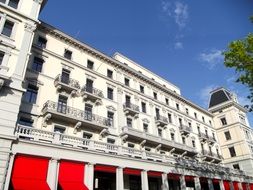 building with white walls in zurich