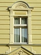 Window on a historic building wall