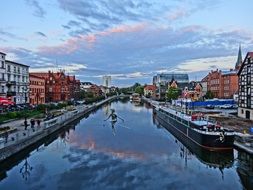 bydgoszcz old town bridge urban view