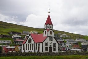 colorful church on faroe