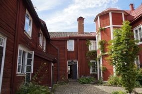 Historical wooden houses in sweden