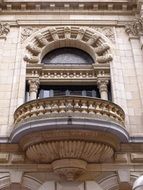 Balcony of historical palace building in Spain