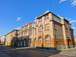 pomorska bydgoszcz street sunny buildings