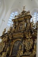 gilded altar in Malmo church