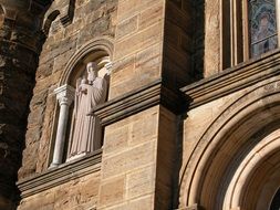 St. Benedict on the facade of the church