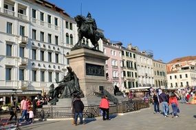 monument near houses in venice