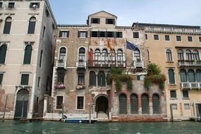 ancient architecture on the promenade in Venice