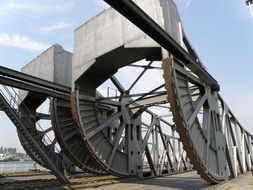 drawbridge in mexico city close up