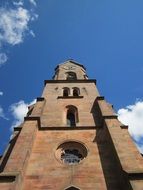 steeple of the church stretching into the sky, Kirkel