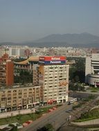 modern city at mountains, china, taipei